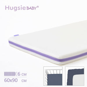 HugsieBABY透氣水洗嬰兒床墊(含嬰兒床單) 60×90cm