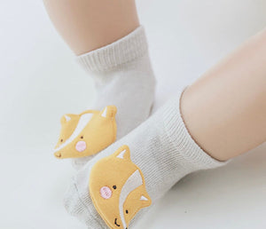 XS初生卡通點膠防滑寶寶地板襪 (適用於0-5個月）