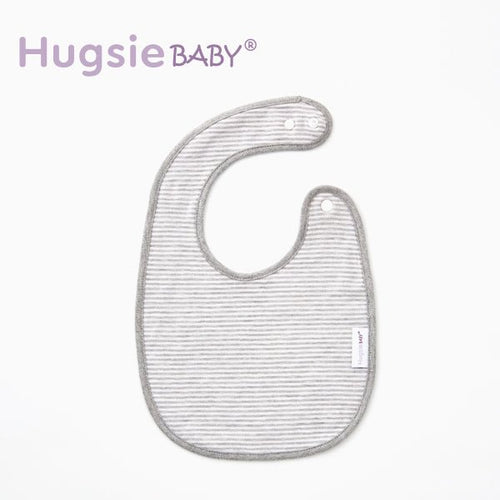 HugsieBABY 條灰純棉圍兜(口水巾/口水肩) - WecareU Shop