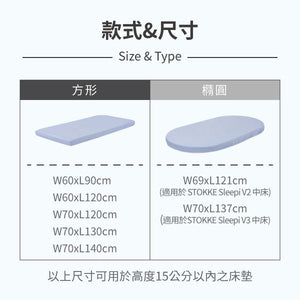 HugsieBABY氧化鋅抗菌嬰兒床單60×90cm - WecareU Shop