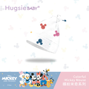 HugsieBABY繽紛米奇系列嬰兒帽【竹纖維款】;玩轉絢麗色彩，襯托經典傑作的三個圓圈 代表著活潑、歡樂與夢想，繽紛米奇閃耀登場